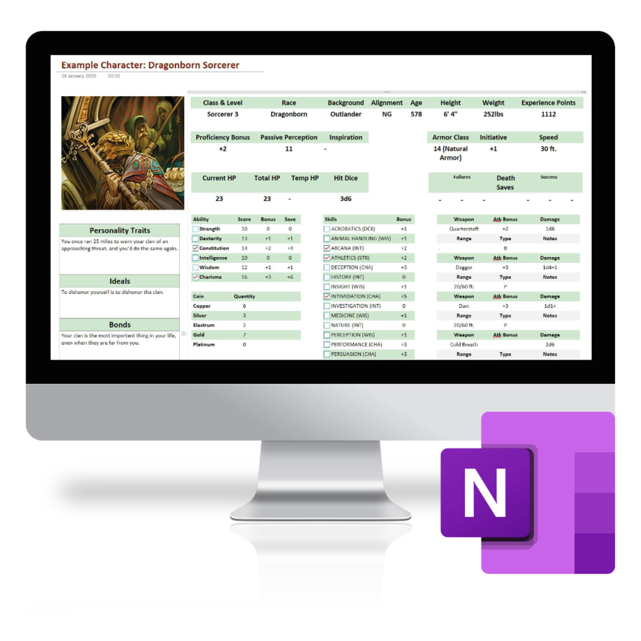 Onenote Game OneNote GM Bible – Icarus Games