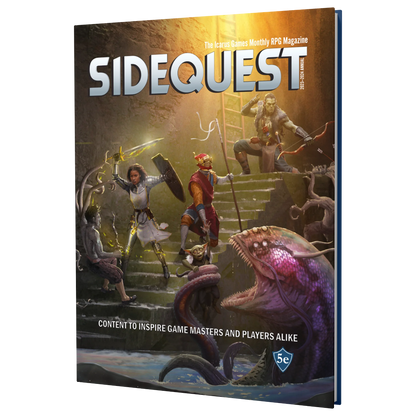 The front cover of the SIDEQUEST Year 3 annual which depicts 4 adventurers doing battle against a horde of void mutants in a flooded sewer. 